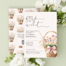 QR-Code Frisch auf dem Markt Florale Hochzeitsdusc