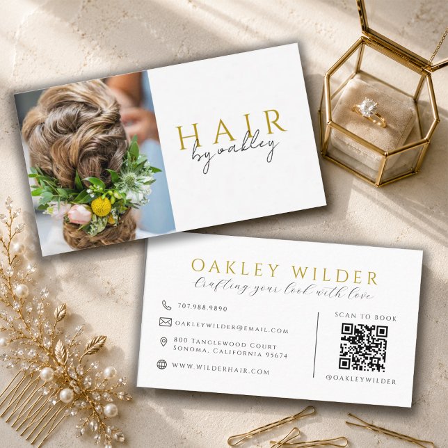 QR-Code-Friseurstil-Foto Visitenkarte (Von Creator hochgeladen)