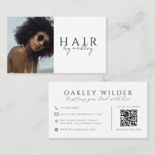 QR-Code-Friseurstylist-Foto Visitenkarte
