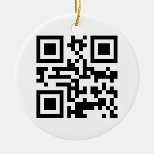 QR Code - frohe Feiertage! Keramikornament (Vorne)