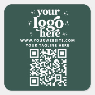 QR-Code Fügen Sie Ihre Logo-Werbemarke hinzu Quadratischer Aufkleber