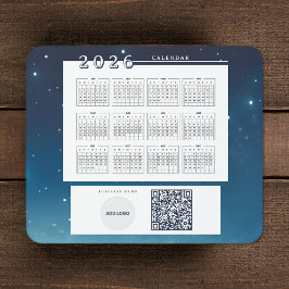 QR-Code für 2026-Kalender hinzufügen Mousepad