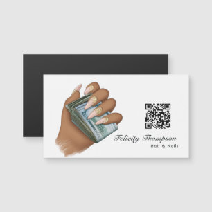 QR-Code für afrikanisch-amerikanische Haare und Nä Magnetkarte