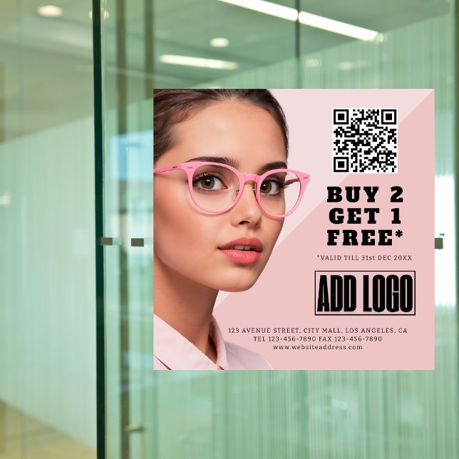 QR-Code für Augenoptometrie Fensteraufkleber (Von Creator hochgeladen)