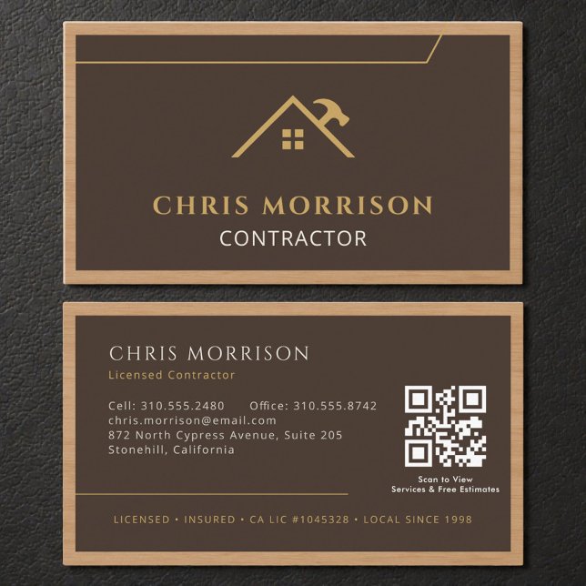 QR-Code für Bauunternehmer-Holz Visitenkarte (Von Creator hochgeladen)
