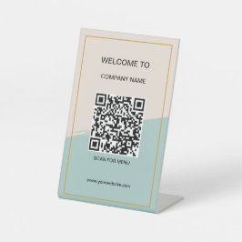 QR-Code für benutzerdefinierte Markenbezeichnungen Sockelschild