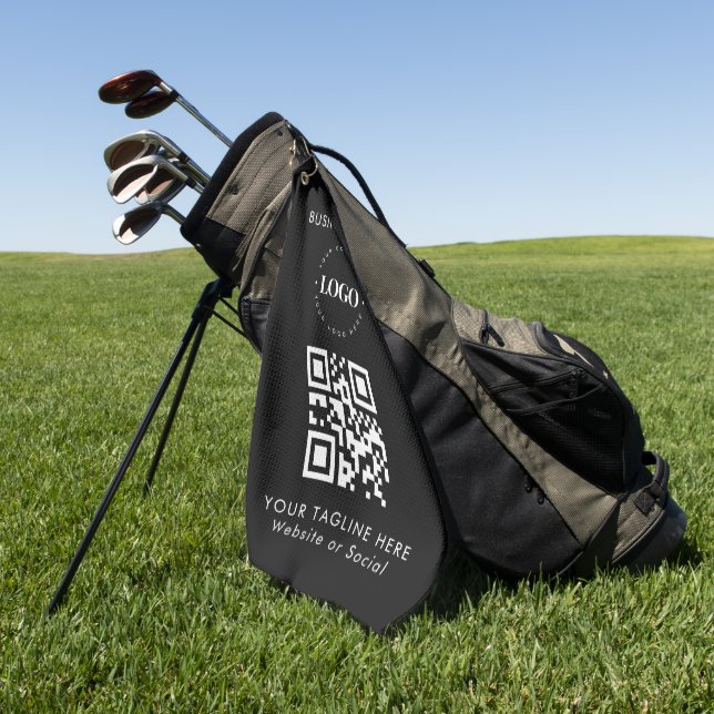 QR-Code für benutzerdefinierte Unternehmen und Tex Golfhandtuch (Gras)
