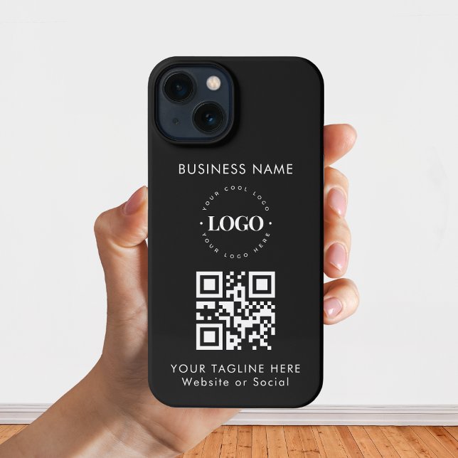 QR-Code für benutzerdefinierte Unternehmen und Tex iPhone Hülle (Von Creator hochgeladen)
