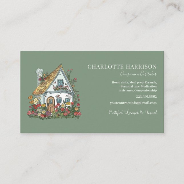 QR-Code für berufliche Hausangestellte Visitenkarte (Vorderseite)