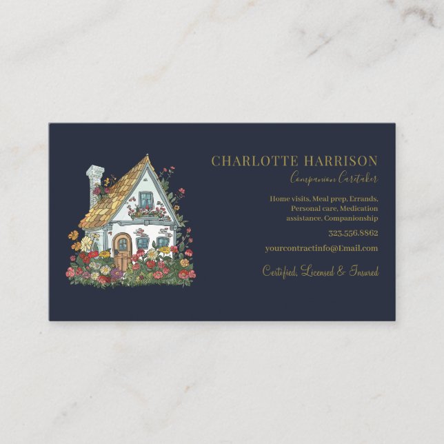 QR-Code für berufliche Hausangestellte Visitenkarte (Vorderseite)