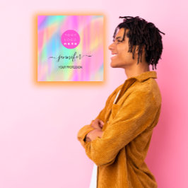 QR-Code für berufliche Makeup-Boutique Quadratische Visitenkarte