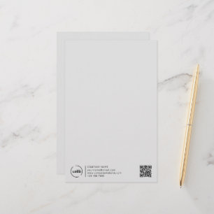 QR-Code für berufliche, moderne Firmenlogos Grau Briefpapier