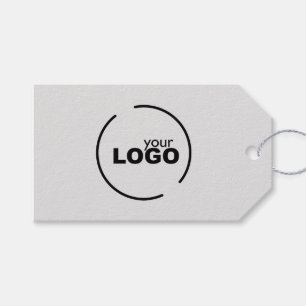 QR-Code für berufliche, moderne Firmenlogos Grau Geschenkanhänger