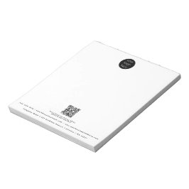 QR-Code für berufliche Unternehmen Notizblock