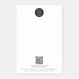 QR-Code für berufliche Unternehmen Post-it Klebezettel