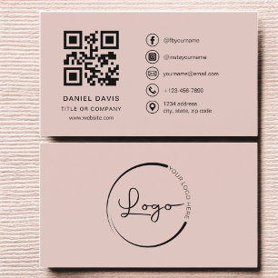 QR-Code für Berufliche Unternehmen Terracotta Visitenkarte