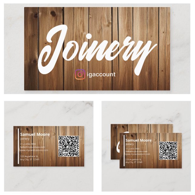 QR-Code für berufliche Vorlagen Visitenkarte (Professional Joinery Templates QR Code Business Card
)