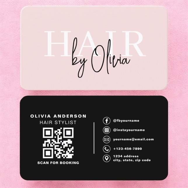 QR-Code für berufliches Rosa Haar Visitenkarte (Von Creator hochgeladen)