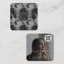 QR-Code für berufliches Schwarz-Weiß-Foto