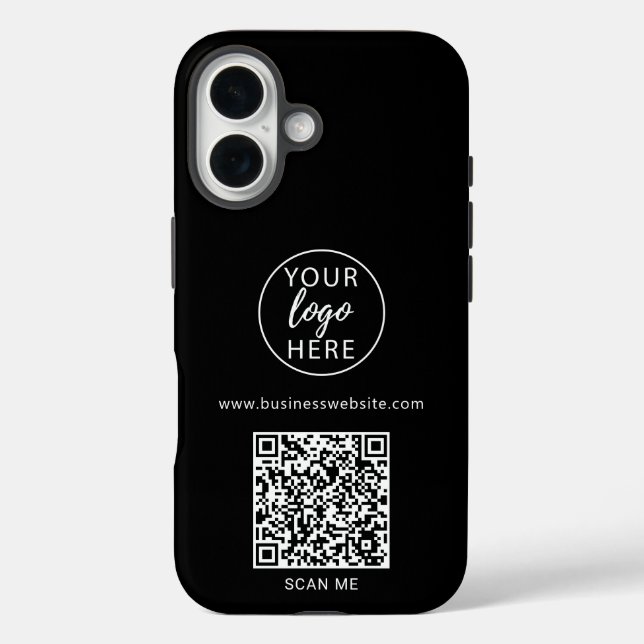 QR-Code für Black Business-Logos Case-Mate iPhone Hülle (Rückseite)
