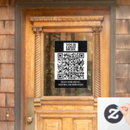 QR-Code für Black Business-Logos Fensteraufkleber