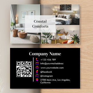 QR-Code für Black Vacation Rental Guest House Visitenkarte