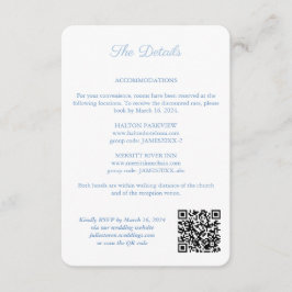 QR-Code für blaue und weiße Monogramme - Angaben z Begleitkarte