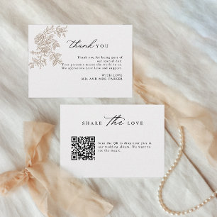 QR-Code für Blumenschrift Capture the Liebe Weddin Dankeskarte