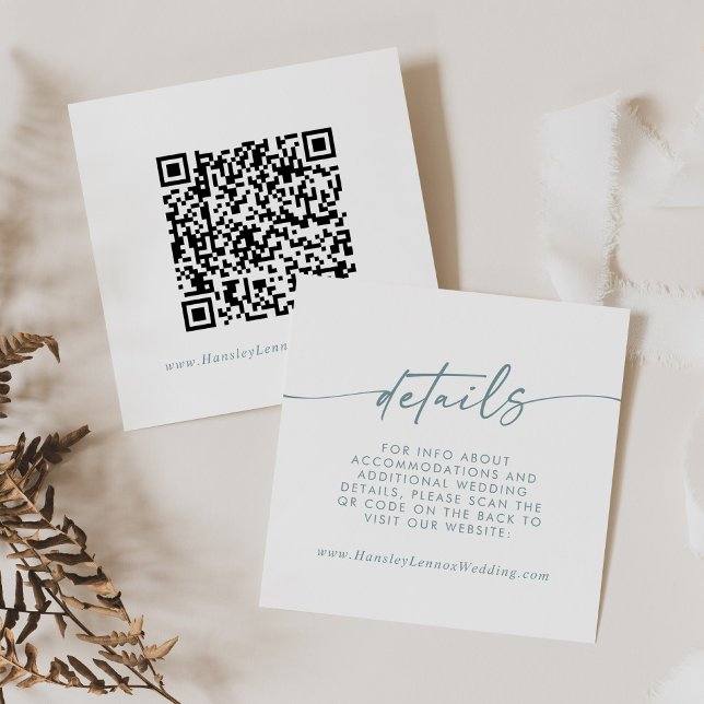 QR-Code für Boho Chic Aquamarin und White Wedding Begleitkarte (Von Creator hochgeladen)