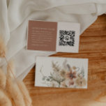 QR-Code für Boho Floral Wedding Honeymoon Begleitkarte<br><div class="desc">Honeymoon Fund QR Code Gehäuse Karte mit boho terracotta floral. Der gesamte Text kann leicht mit Ihrer Nachricht und Zahlungsdetails (Zelle,  PayPal und Venmo) und Ihrem QR-Code personalisiert werden. Entsprechende Artikel in unserem Shop Cava Party Design</div>