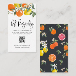 QR-Code für Botanisches Orange & Lemon Wedding Begleitkarte