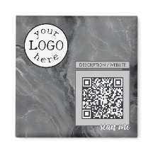 QR-Code für Business / Event Elegant Gray Marble