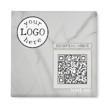 QR Code für Business / Event Eleganter weißer Marm