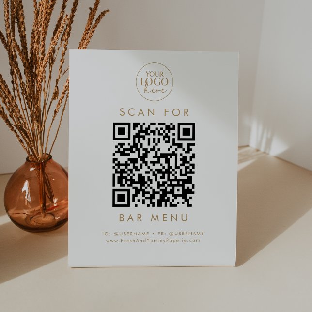 QR-Code für Chic Gold Business-Logo-Bar Sockelschild (Von Creator hochgeladen)
