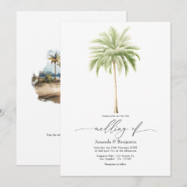 QR-Code für Coastal Chic Beach Wedding Einladung