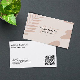 QR-Code für das Abstrakte Rosa Monogramm Visitenkarte