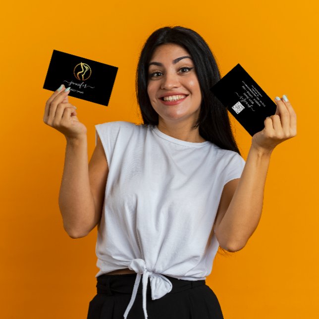 QR-Code für das Body Shaping Sculpting Massage Gol Visitenkarte (Body Shaping Sculpting Massage Gold Logo QR Code Business Card)