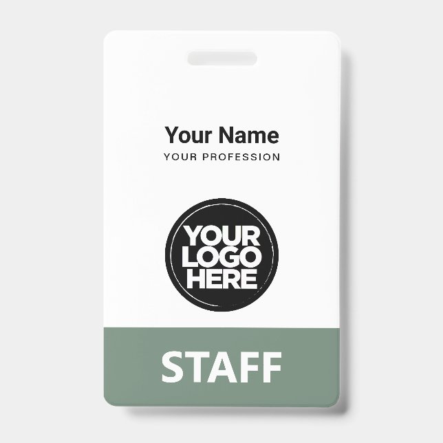Qr-Code für das Business-Logo "Sage Green Employee Ausweis (Vorderseite)