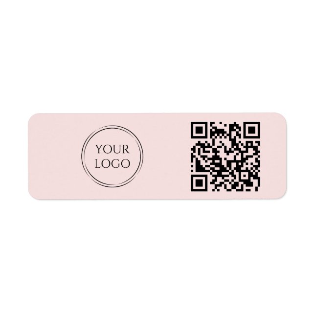 QR-Code für das einfache Rosa Office-Firmenlogo (Vorne)