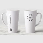 QR-Code für das einfache verschenkende Unternehmen Milchtasse<br><div class="desc">Werben Sie Ihre Marke mit diesem Simple Giveaway Business Logo QR Code Custom Latte Tasse. Diese neueste Tasse ist ideal für Firmengeschenke, Geschenke, Feiertagsgeschenke oder Werbeartikel. Sie verfügt über Ihr individuelles Firmenlogo und einen QR-Code, der es Kunden leicht macht, sich mit Ihrer Website oder den Social Media zu verbinden. Mit...</div>