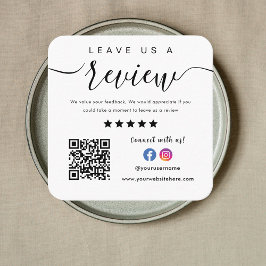 Qr-Code für das Facebook Instagram-Logo Verlasse u Quadratische Visitenkarte