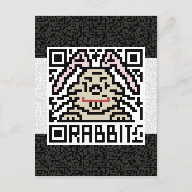 QR-Code für das Kaninchen Postkarte (Vorderseite)