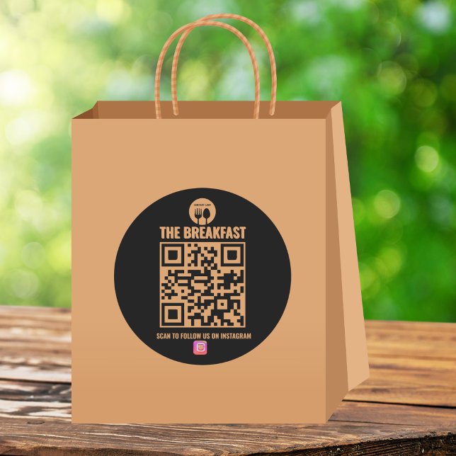QR-Code für das Schwarzweiß-Zeitalter Runder Aufkleber (Von Creator hochgeladen)