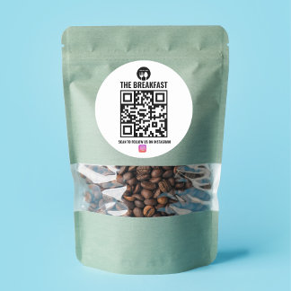 QR-Code für das Schwarzweiß-Zeitalter Runder Aufkleber