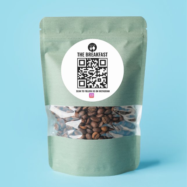 QR-Code für das Schwarzweiß-Zeitalter Runder Aufkleber (Von Creator hochgeladen)