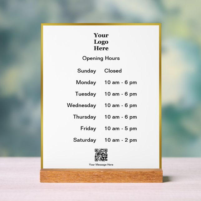 QR-Code für das White Gold-Business-Logo zum Öffne Acrylschild (Neutral)