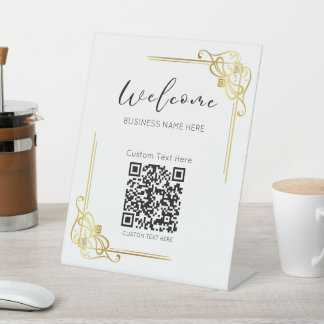 QR-Code für den benutzerdefinierten Text Sockelschild