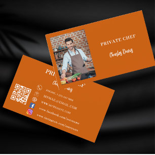 QR-Code für den Catering Orange-Foto des privaten  Visitenkarte