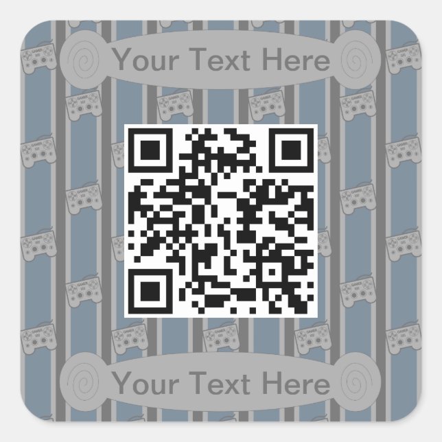 QR-Code für den lustigen und Extravaganten Videosp Quadratischer Aufkleber (Vorderseite)