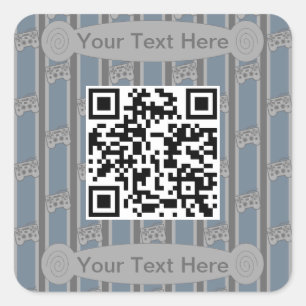 QR-Code für den lustigen und Extravaganten Videosp Quadratischer Aufkleber